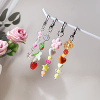 Dopamine Colorful Mini Keychain Bag Pendant Phone Charm Lanyard Set