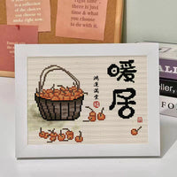 Warm Home Cross Stitch DIY Kit for Beginners - Small Embroidery Project