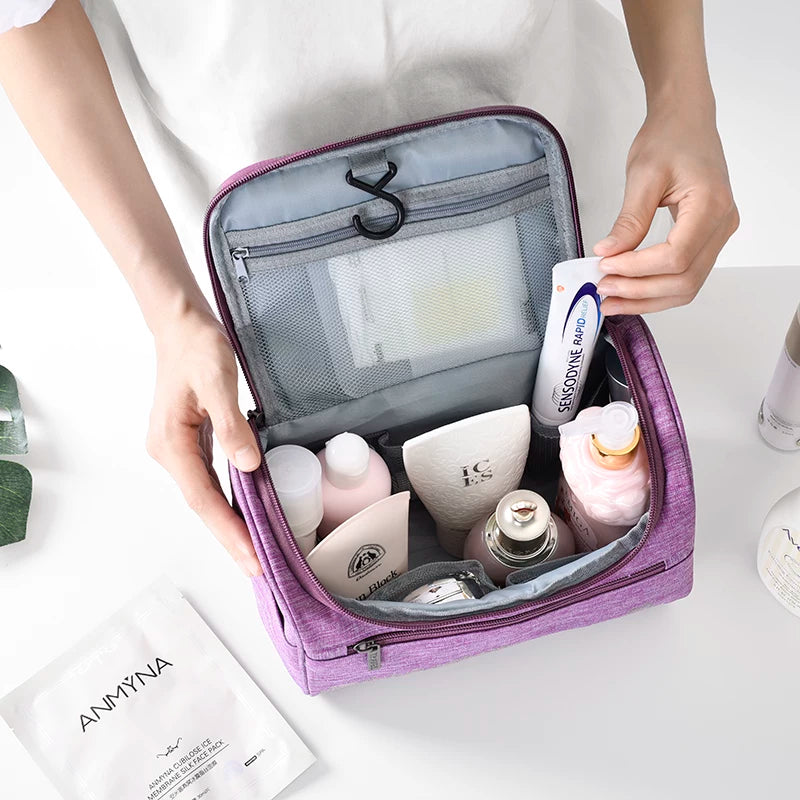 Waterproof Travel Toiletry Bag for Men and Women, Large Capacity Portable Organizer for Toiletries and Cosmetics