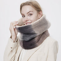 Winter Warm Fleece Lined Plaid Neck Warmer for Cycling and Outdoor Activities