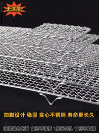304 Stainless Steel Square BBQ Grill Grate with Legs for Baking and Drying