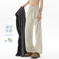Men's Tie-Dye Ice Silk Straight Leg Casual Pants - Lightweight & Breathable