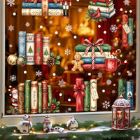 Christmas Snowflake Window Clings PVC Static Stickers for Holiday Party Home Decor