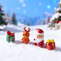Handmade Glass Christmas Tree Miniature Ornament for Desktop & Car Decor