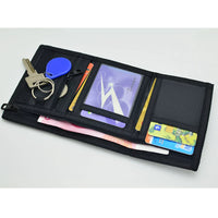 2026 New Canvas Trifold Wallet with Zipper, Waterproof, Printed, Multifunctional for Students