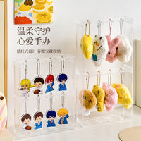 Acrylic Display Case for Gashapon Charms and Keychains, Dustproof Organizer for Anime Figures and Collectibles