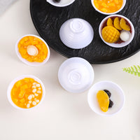 Miniature Simulation Food Dessert Fruit Pudding Bowl Keychain