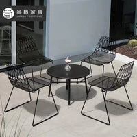 Outdoor Patio Bistro Set, 3-Piece Garden Furniture for Balcony, Villa, Hotel, and Courtyard