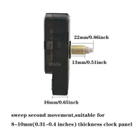 Silent Quartz Clock Movement Kit with Black Walnut Hands for DIY Clock Repair