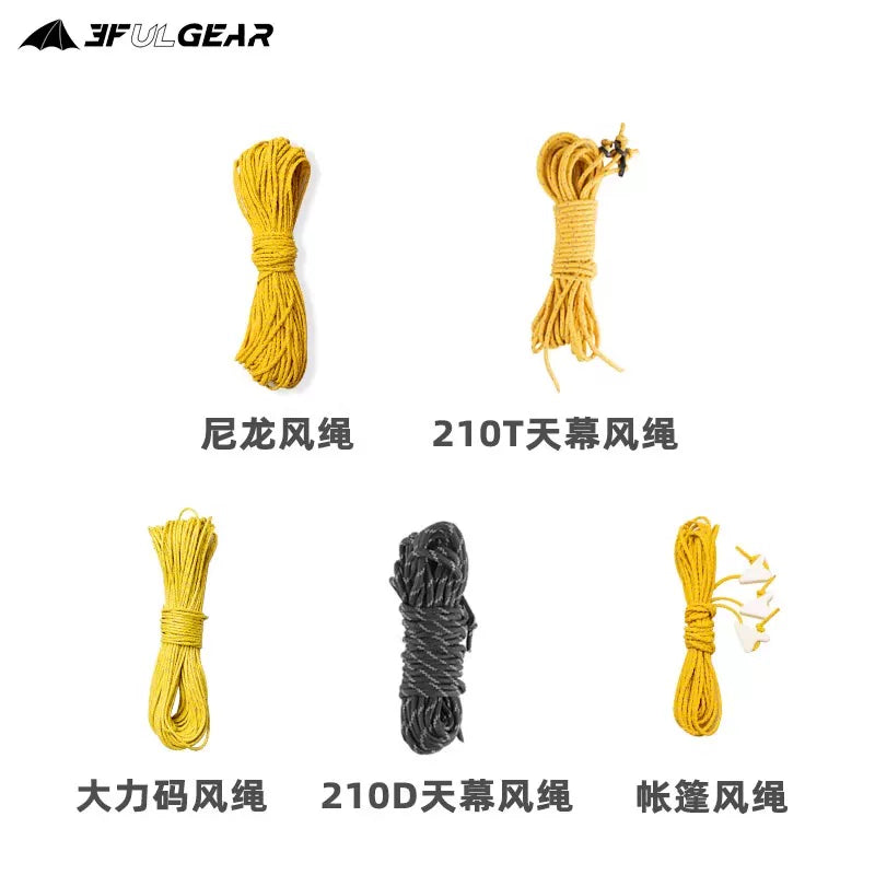 Sanfengchu Outdoor Tent Guy Line Adjusters, High-Strength Reflective Windproof Rope Tensioners
