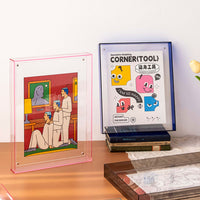 Acrylic Transparent Photo Frame for A4 Posters and Pictures, Wall Mount or Tabletop Display