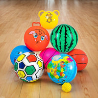 Inflatable Sensory Training Ball for Kids - Watermelon, Soccer, or Earth Map Designs