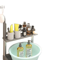 Thickened Stainless Steel Washbasin Stand with Mirror for Bathroom and Rural Homes