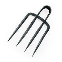 4-Tine Forged Flat Rake for Loosening Soil, Weeding, and Gardening, Steel Nail Rake for Farming and Cultivation