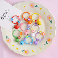 Colorful Bell Letter Bead Keychain Pendant for Bags and Accessories