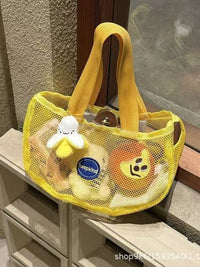 Portable Mesh Shower Caddy Bag with Wet/Dry Separation and Waterproof Pouch