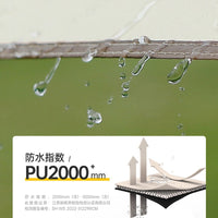 Outdoor Camping Tarp with UV Protection and Sunshade, Six-Layer Black Glue Coating
