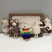Handmade Felt Sheep Keychain Car Charm Bag Pendant