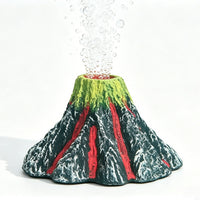 Resin Volcano Ornament with Air Bubble Stone for Aquarium Decoration