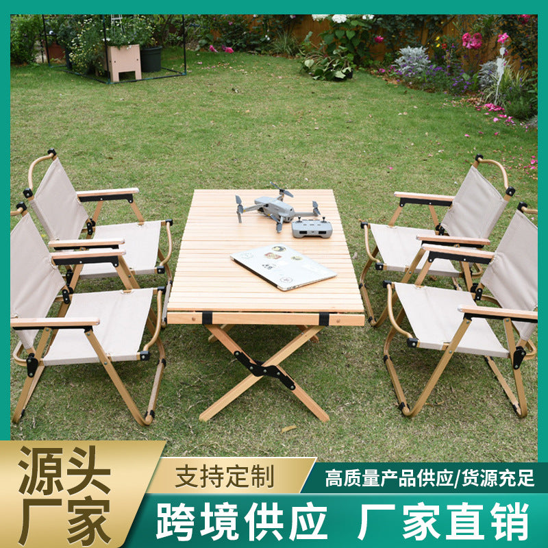 Portable Folding Camping Table and Chair Set for Outdoor Picnics and Fishing
