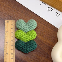 Handmade Crocheted Heart Keychain Plush Pendant for Bags & Accessories
