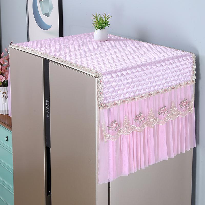 European Style Lace Refrigerator Dust Cover Towel for Single/Double Door Fridges and Washing Machines