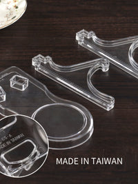 Acrylic Coffee Cup and Saucer Display Stand for European Style Trays