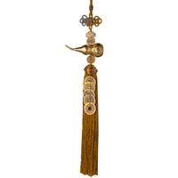 Feng Shui Brass Gourd Pendant with Five-Emperor Coins for Door-to-Door Placement