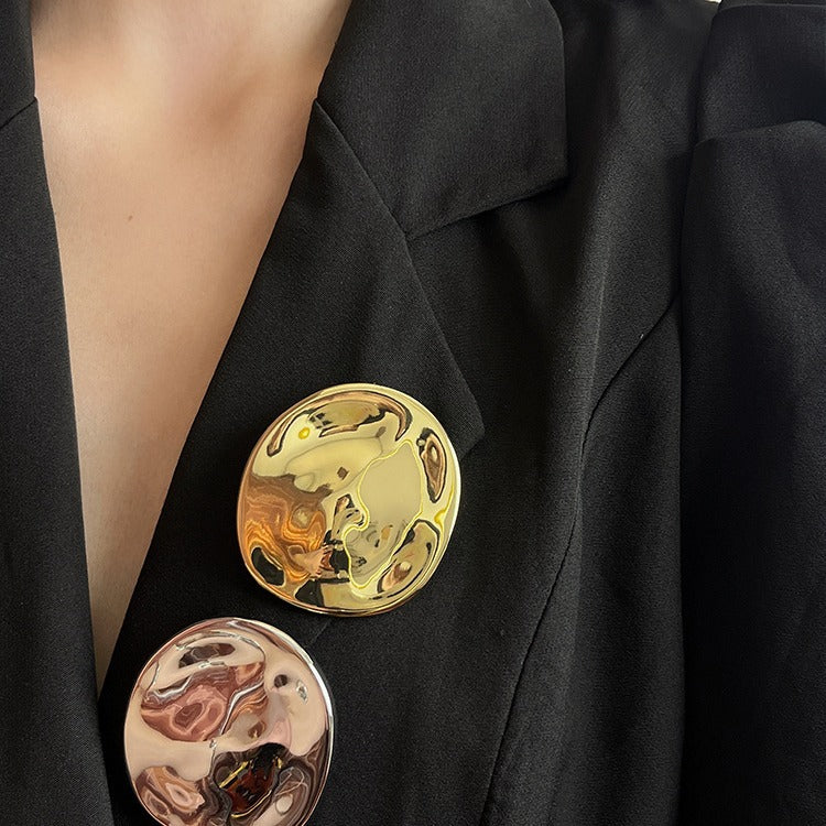 Irregular Geometric Brooch for Suits and Sweaters, French Retro Style