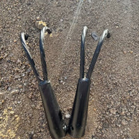 Hand-Forged Manganese Steel Double-Tooth Rake Head for Gardening and Agriculture