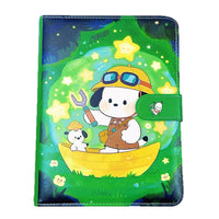 A5 Cartoon Star Black Ear Dog Loose-Leaf Binder with Magnetic Closure and Refill Pages