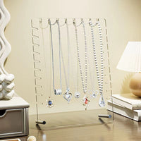 Clear Acrylic Jewelry Display Stand for Earrings and Necklaces, Large Capacity Organizer