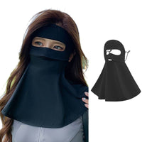 Women's Full Face UV Protection Ice Silk Sun Mask with Neck Guard for Driving and Outdoor Activities
