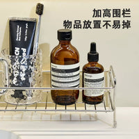 Stainless Steel Bathroom Vanity Organizer for Cosmetics and Skincare