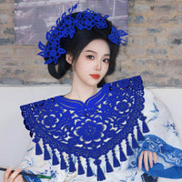 New Chinese Style Intangible Cultural Heritage Paper-Cut Cloud Shoulder Headpiece for Kids' Photoshoots and Stage Performances