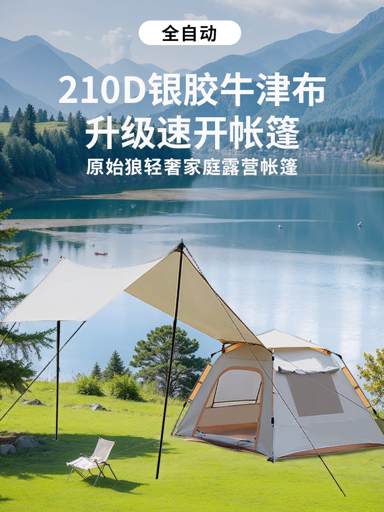 Original Wolf 2-3 Person Automatic Pop-Up Camping Tent with UV Protection