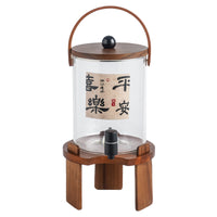 High-Capacity Glass Juice Dispenser with Faucet for Hotel Buffets, Restaurants, Home Use, and Bars