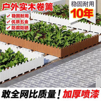 Carbonized Wood Garden Fence Border for Outdoor Yard, Patio, Balcony and Indoor Decorative Use