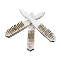 Wire Brush Set with Wooden Handle for Polishing, Rust Removal, and Industrial Cleaning