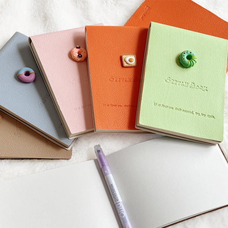 Mini Macaron Sketchbook with 3D Embellishments