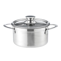 Individual Stainless Steel Hot Pot with Strainer or Divider, Commercial Grade Mini Shabu Shabu Pot