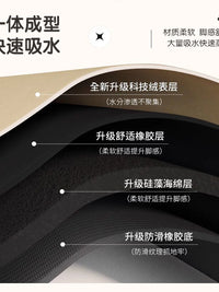 Diatomaceous Earth Bath Mat Non-Slip Absorbent Soft Pad for Bathroom Kitchen Toilet Entryway