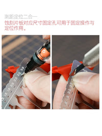 HOBBY MIO Model Armor Groove Maker Etching Tool Set for Detail Modification and Scribing