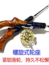 Chameleon Ice Fishing Rod Set with Mini Portable Reel for Winter Fishing