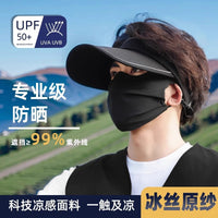 Unisex Summer Breathable Sun Protection Face Mask for Cycling and Outdoor Activities, UV Protection Ice Silk