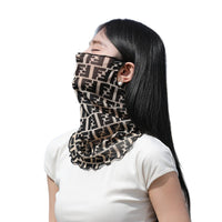 Versatile Nylon Mesh Neck Gaiter Scarf with Ear Loops for Summer