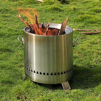 Portable Round Wood Burning Fire Pit for Outdoor Gatherings and Camping
