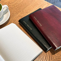Vintage Hot Stamping Soft Leather A5 Notebook with Lined/Grid Pages for Students & Professionals