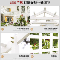 Outdoor Anti-Corrosion Wood Garden Arch with Gate for Climbing Plants