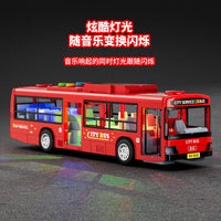 Large Inertia City Bus Toy with Traffic Light for Kids